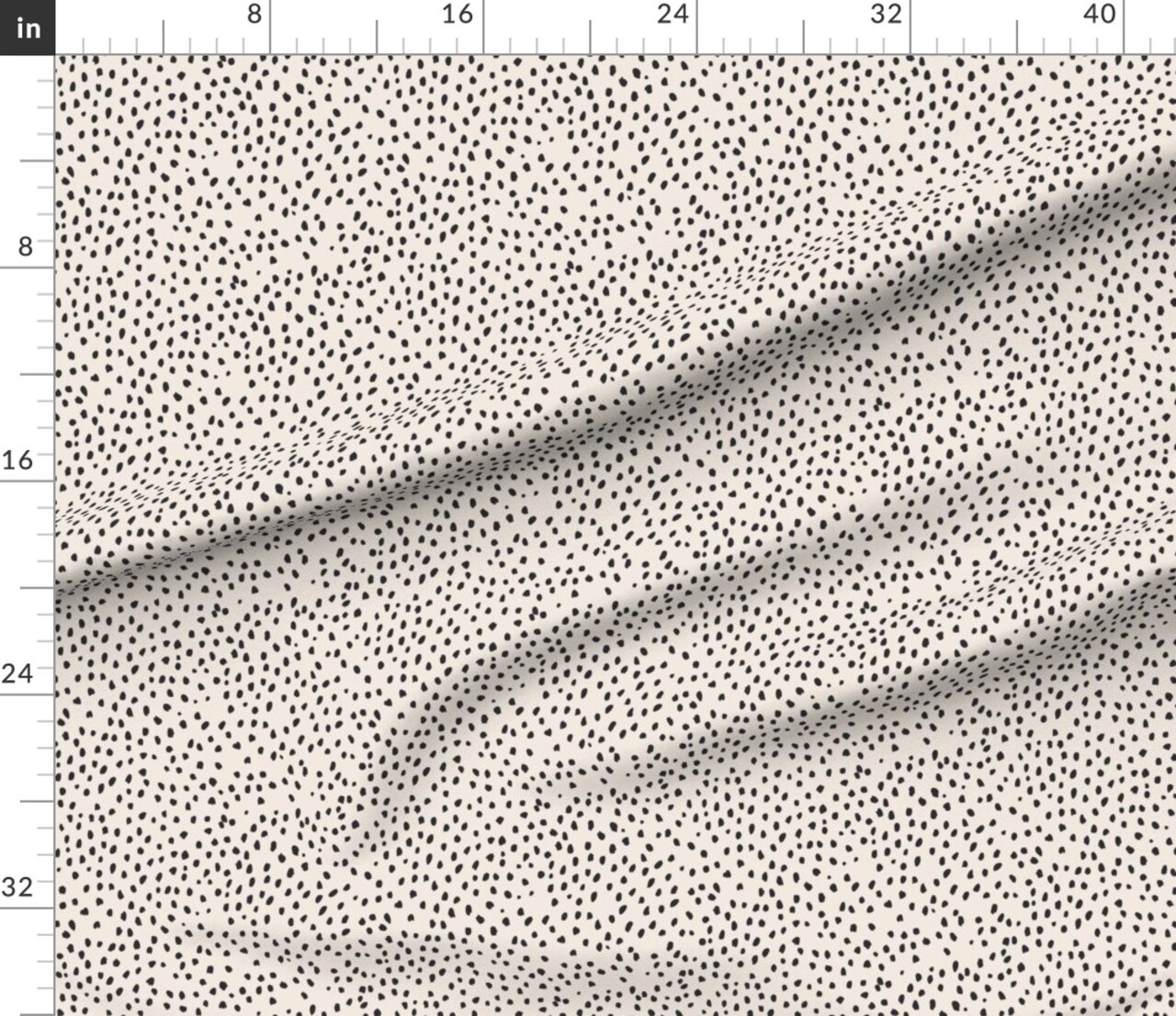Black Beige Cream Dots Spots Gender Neutral Custom Printed Fabric by Spoonflower Various Fabrics by the Yard or Fat Quarter